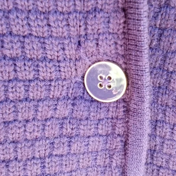 Talbot's purple merino wool sweater blazer - Picture 7 of 9